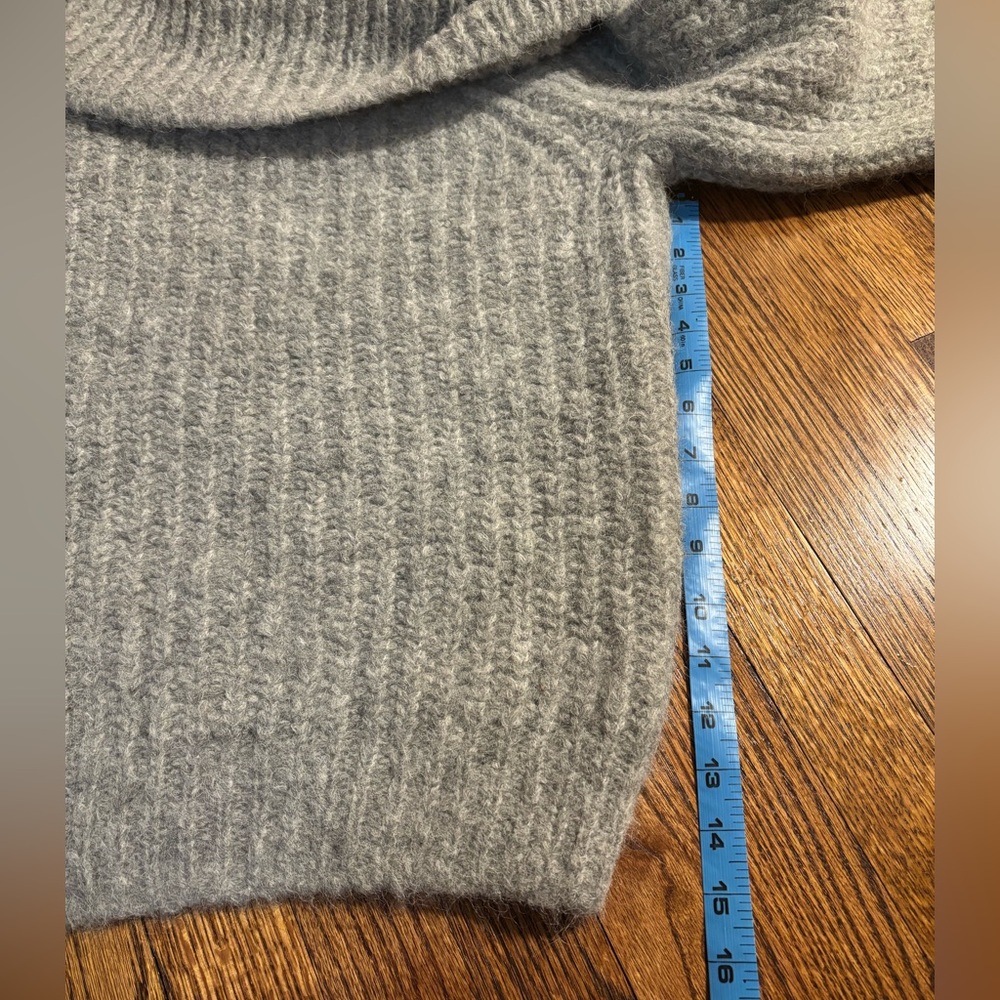 Nation LTD | Serena Off the Shoulder Sweater Alpaca‎ Dove Gray Heather Sz S - Picture 5 of 9